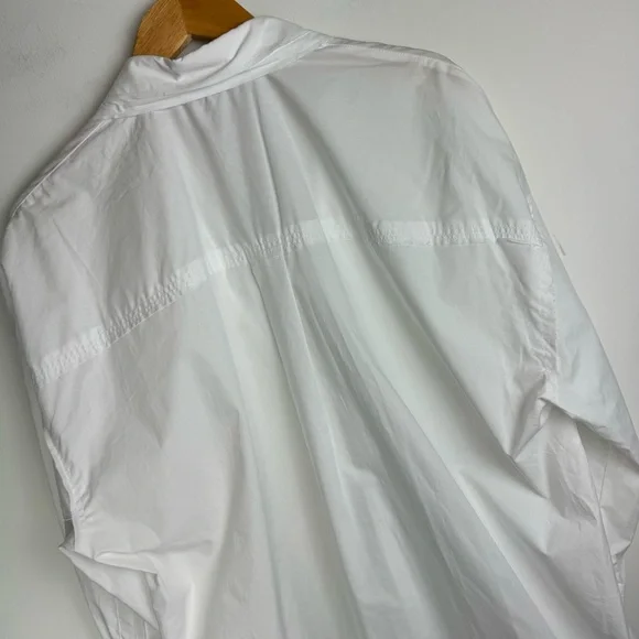 NWT Zara White Oversized Poplin Shirt Sz XS Button Down - Picture 14 of 16